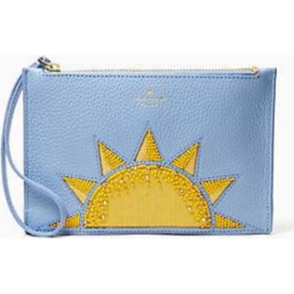 Kate Spade On Purpose Sun Mini Leather Wristlet - Picture 7 of 7